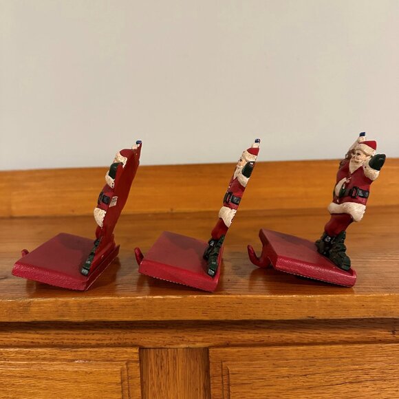 Vintage Midwest of Cannon Falls SANTA Christmas Stocking Holders X 3 - Picture 8 of 12